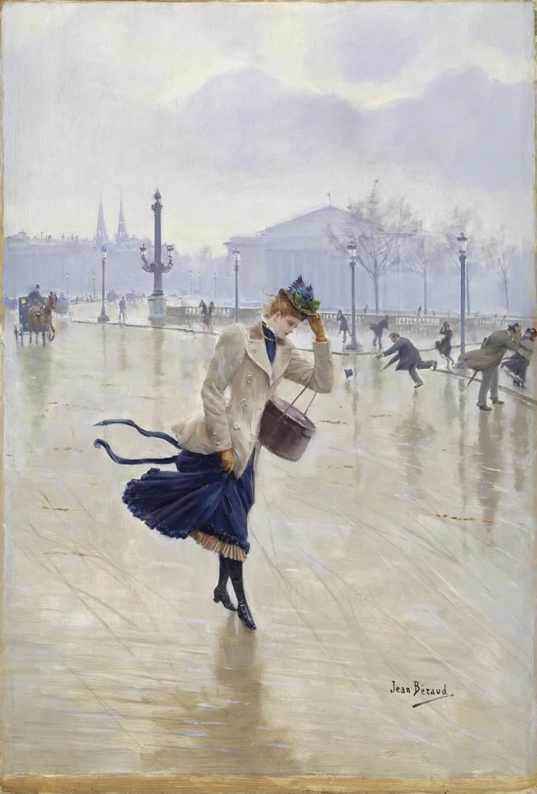 Giornata ventosa, Place de la Concorde, c.1890